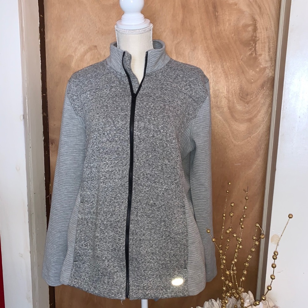 Maurices: In Motion- Grey Zip Up Sweater